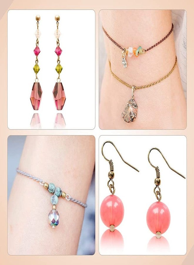 دي آي واي كرافتس مجموعة أدوات صنع المجوهرات، 700 قطعة، دبابيس خياطة نحاسية مسطحة الرأس، ذهبية باهتة، مقاس 3 بوصات | مجموعة صنع المجوهرات لصنع الأقراط والأساور ودبابيس الرأس المفتوحة (700 قطعة، ذهبية باهتة، مقاس 3 بوصات) - Image 2